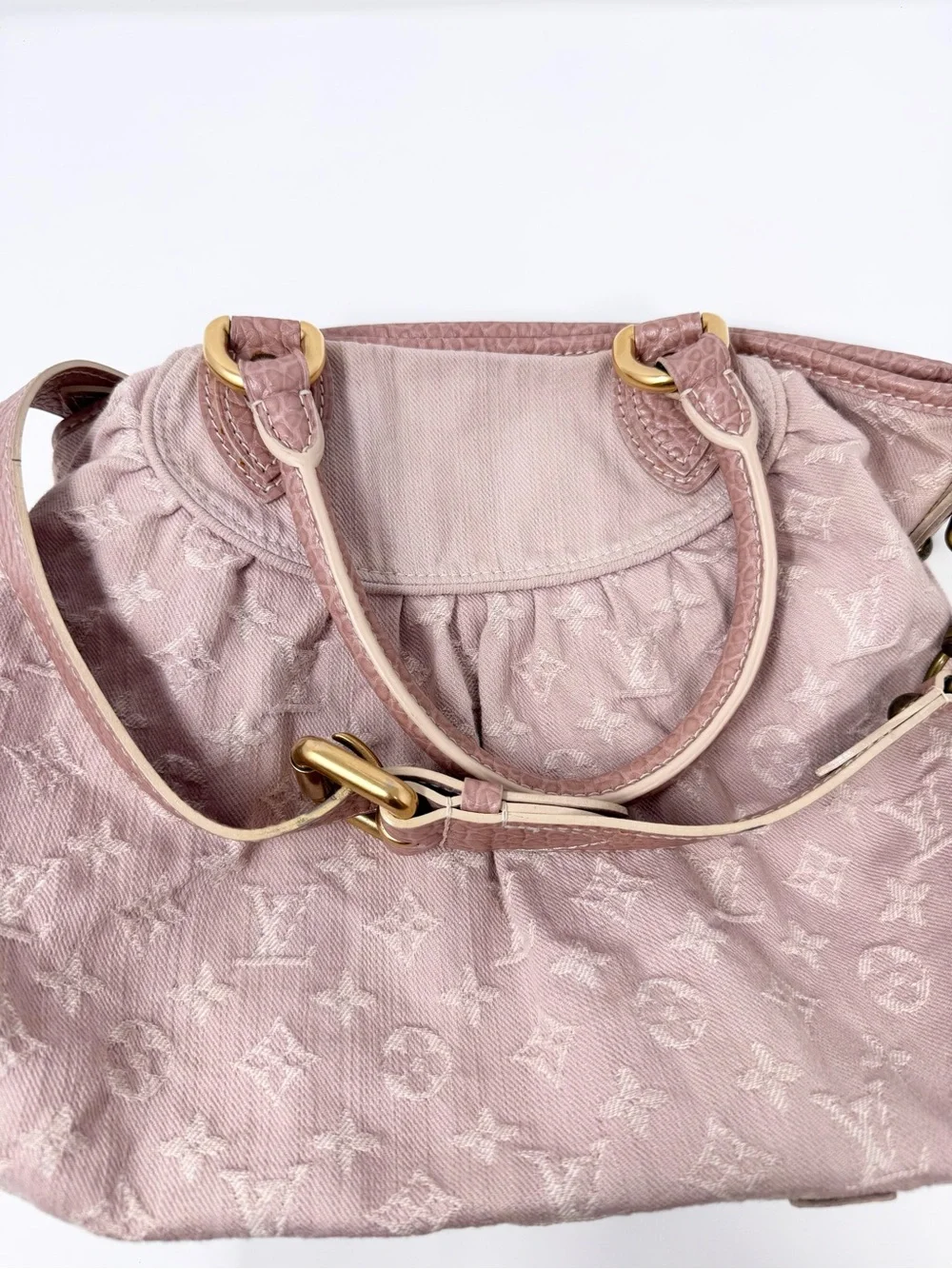Louis Vuitton Monogram Denim Neo Cabby MM Pink M95836 Limited Edition